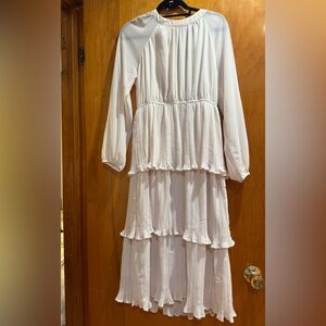 Off-White Tiered Ruffle Dress